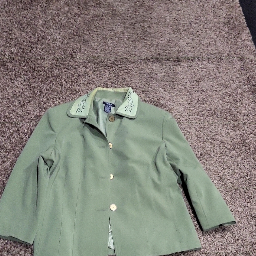 Bob Mackie Green Blazer Timeless Design